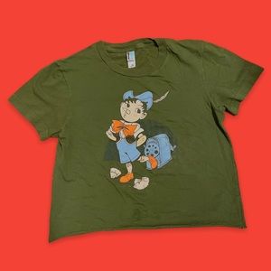 vintage olive pinocchio baby tee